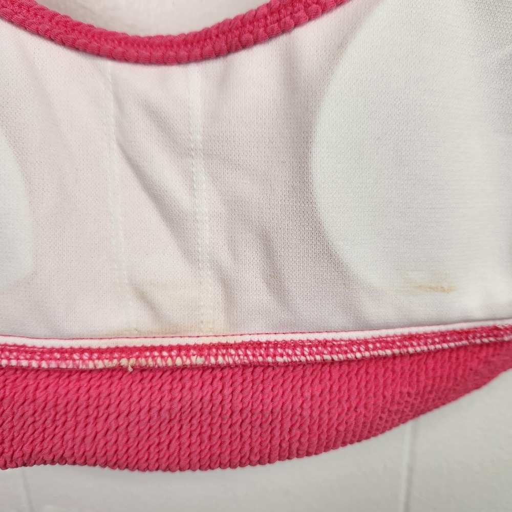 Sundazed Gianna Bikini Top M Ultra Pink Smocked Bralette NWT Flawed $34.99 - Picture 6 of 7